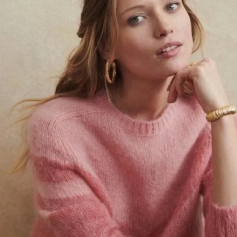 SÉZANE Joy Pink Mohair/Wool Jumper